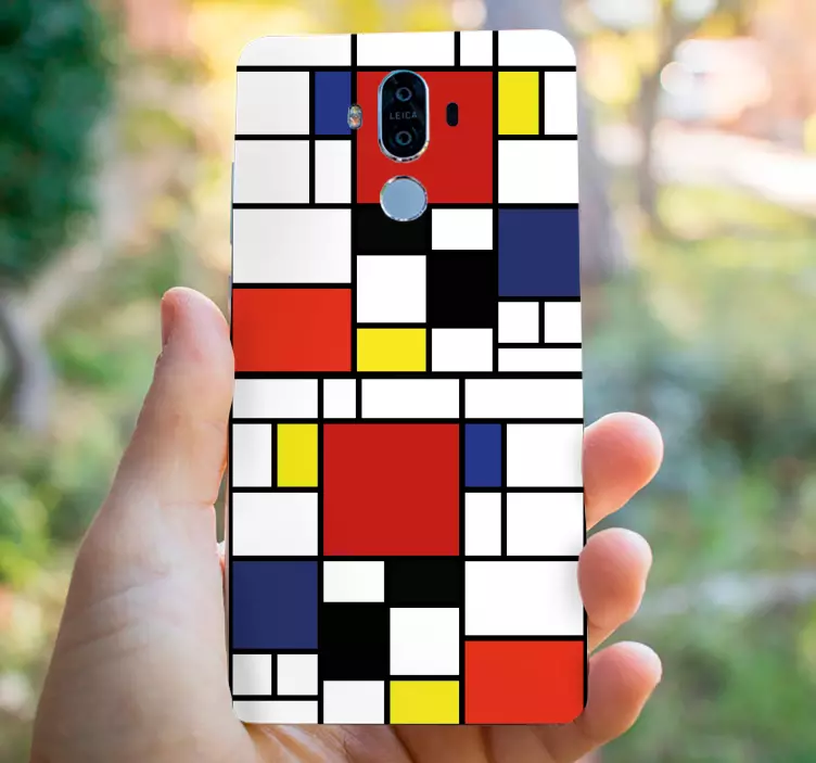 Adesivo huawei Blocchi di colore astratti - TenStickers