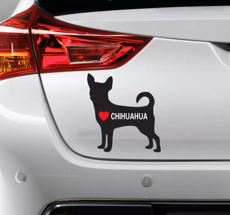 Sticker I Love Chihuahua - TenStickers