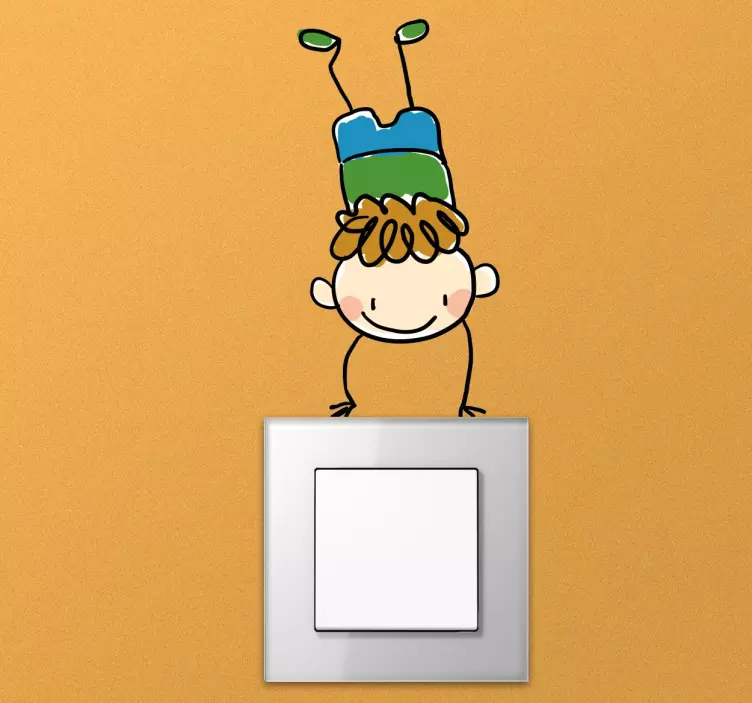 Sticker interruttore bambino piroette - TenStickers