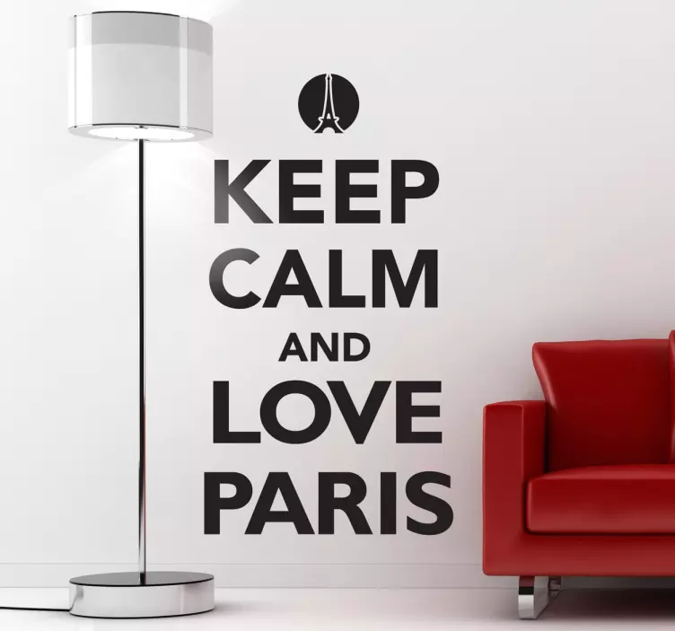 Sticker keep calm and love Paris - TenStickers