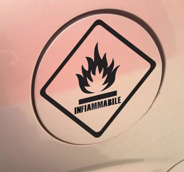 Sticker logo infiammabile - TenStickers