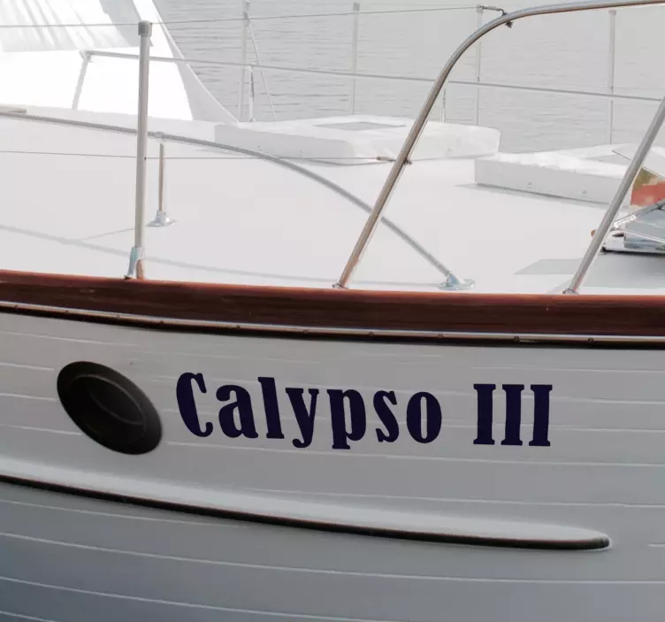 Adesivo murale mare nome della nave - TenStickers