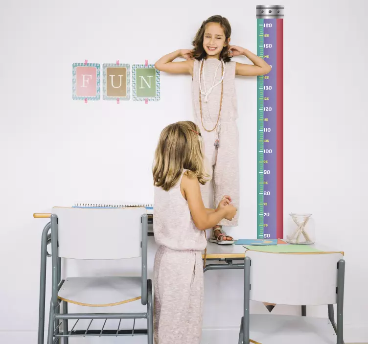 Sticker matita metro altezza per scuola - TenStickers