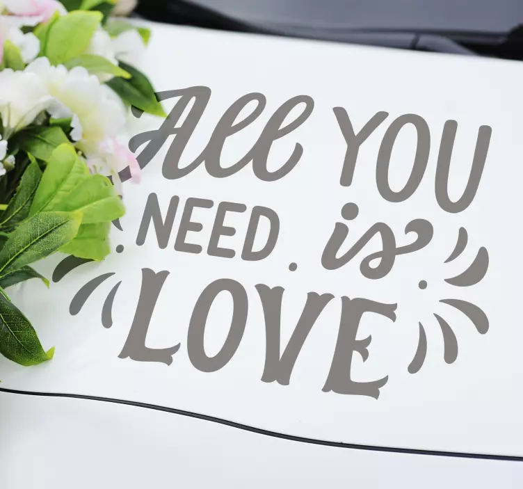 Sticker da matrimonio all you need is love - TenStickers