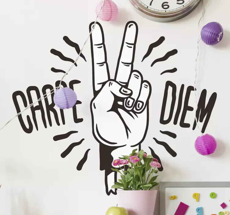 Splendido sticker con scritta carpe diem - TenStickers