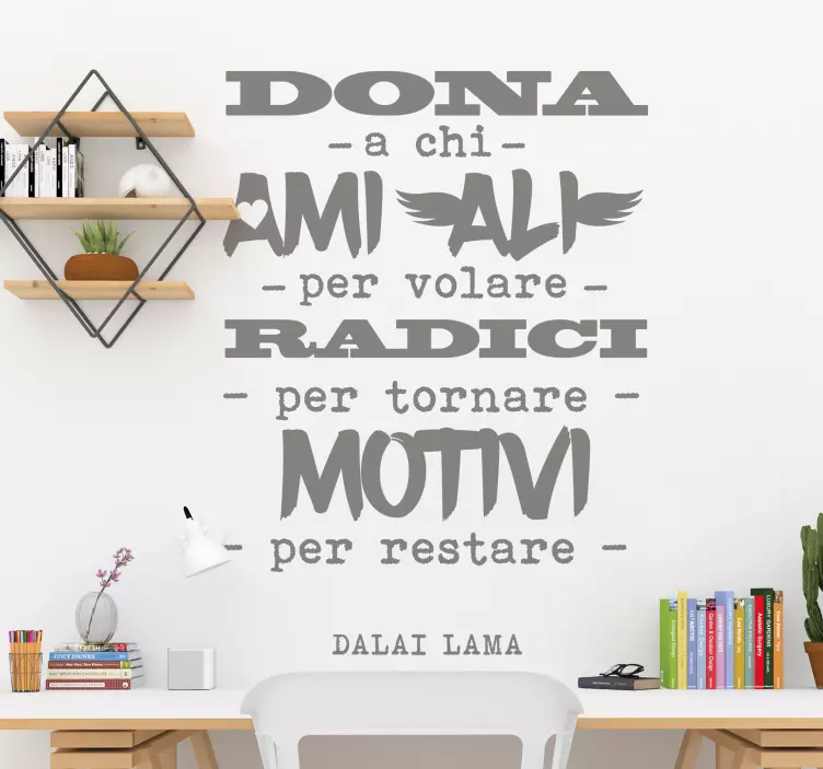 Adesivo murale frase motivazionale dalai lama - TenStickers