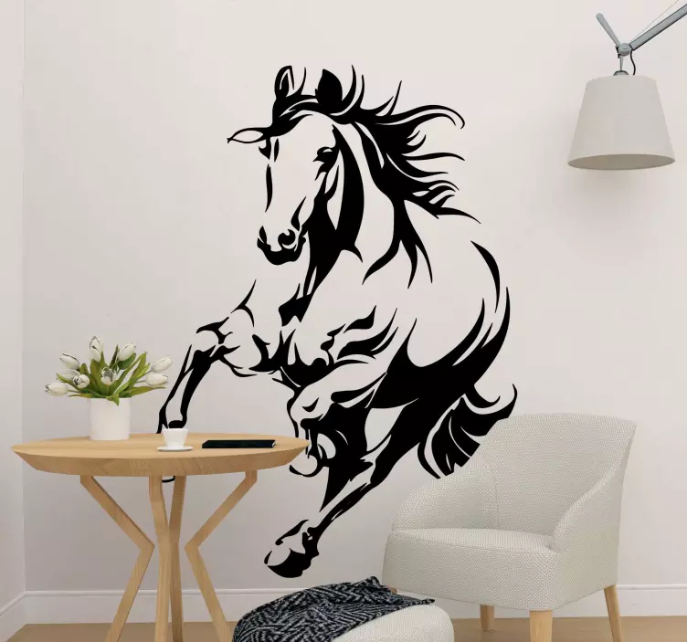 Sticker murale cavallo in corsa - TenStickers