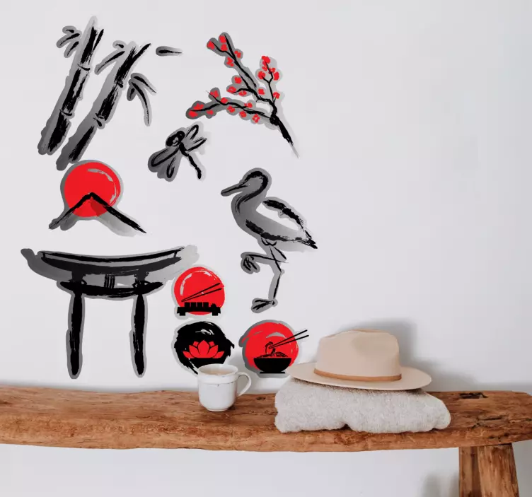 Sticker Elementi giapponesi - TenStickers