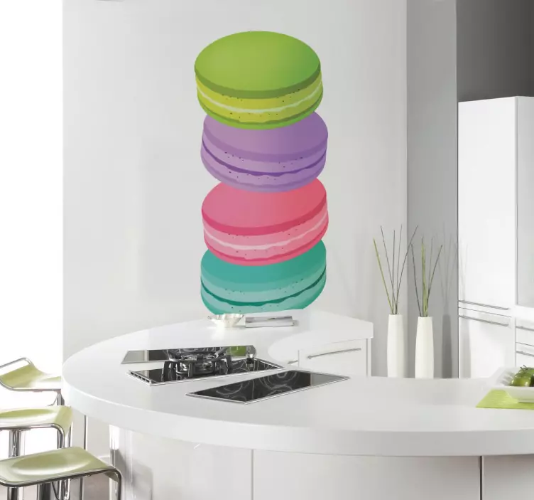 Sticker murale macarons dolci - TenStickers