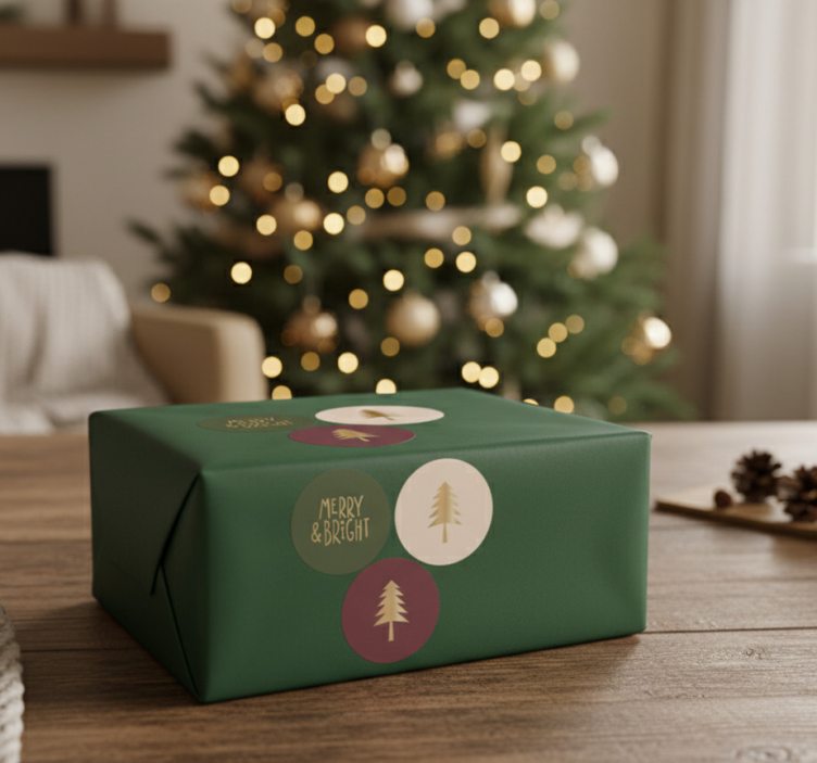 Sticker natalizio motivo classico delle festività - TenStickers