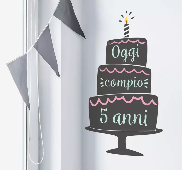 Sticker oggi compio anni - TenStickers