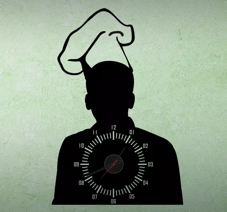 Sticker orologio stile chef - TenStickers