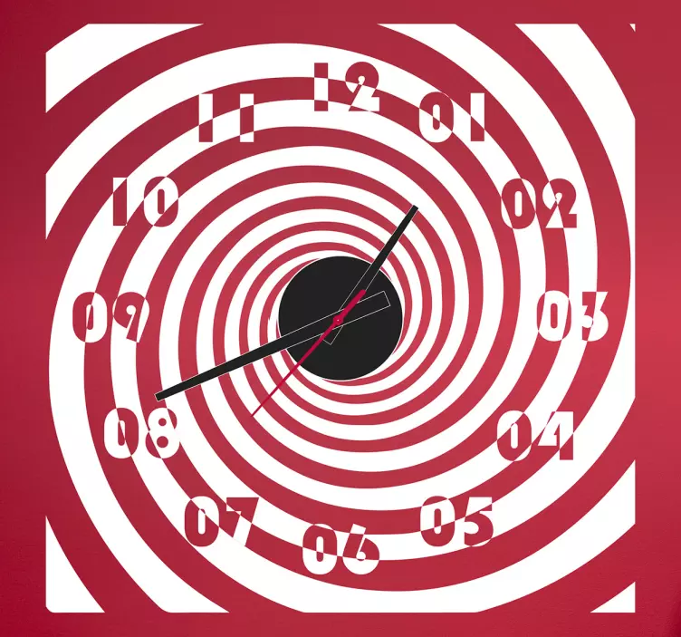 Sticker orologio illusione spirale - TenStickers