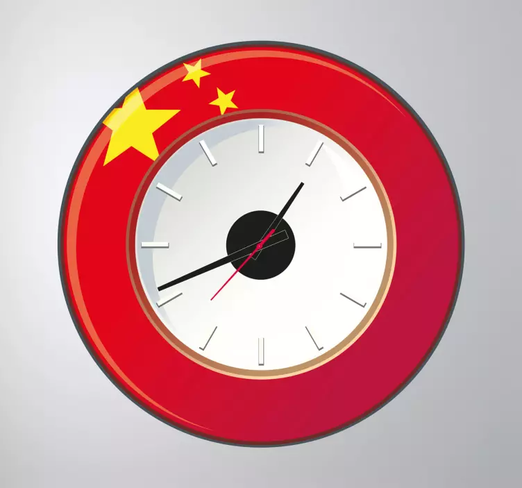Sticker orologio muro Cina - TenStickers