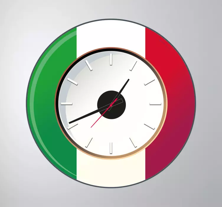 Sticker orologio muro Italia - TenStickers