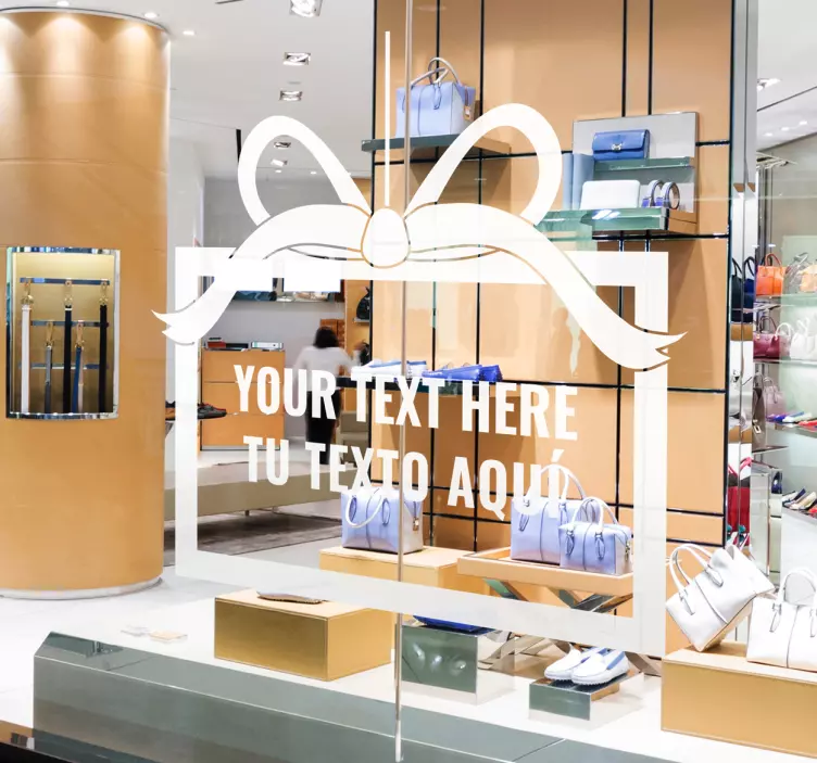 Vetrofania Natale pacchetto regalo - TenStickers