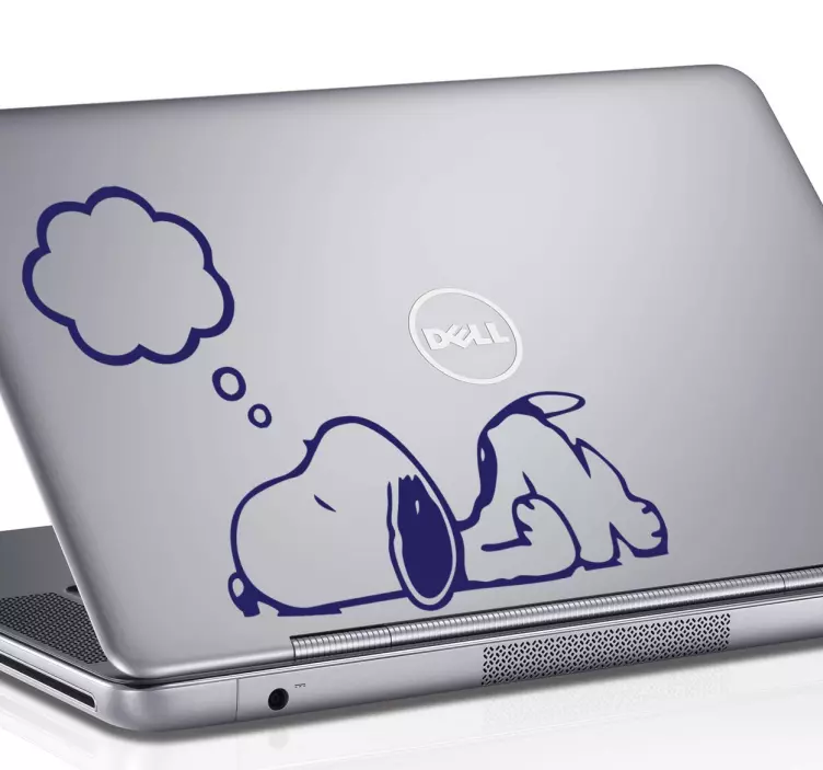 Adesivo per pc Snoopy che dorme - TenStickers