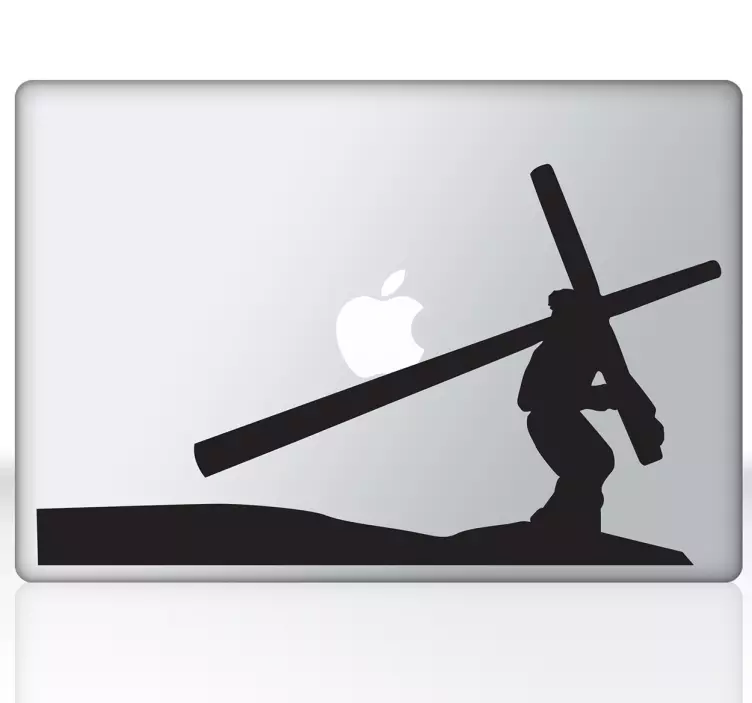 Adesivo per Macbook Gesù Cristo con la croce - TenStickers