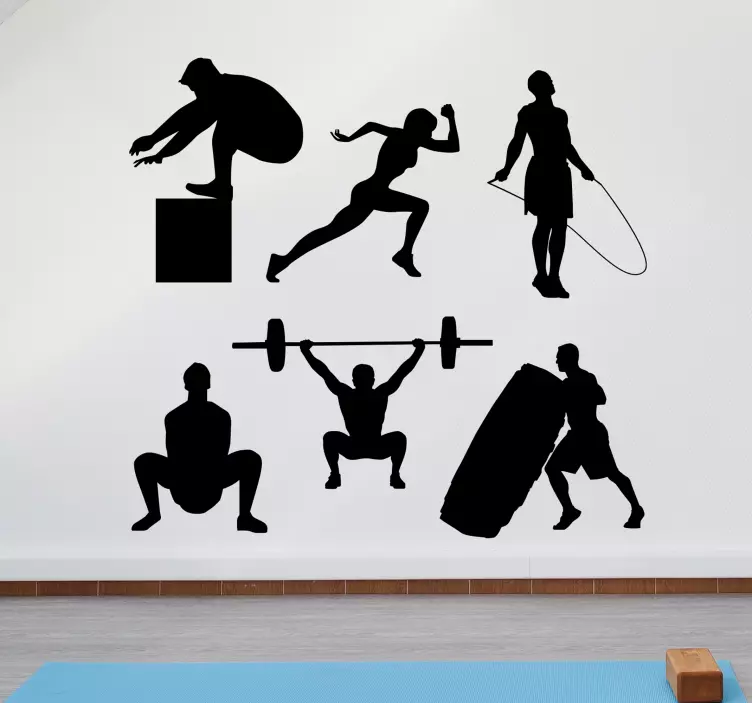 Adesivo persona Allenare pesi fitness - TenStickers