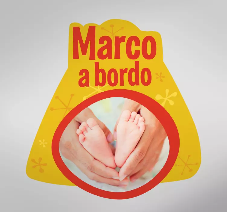 Sticker personalizzabile bebè a bordo - TenStickers