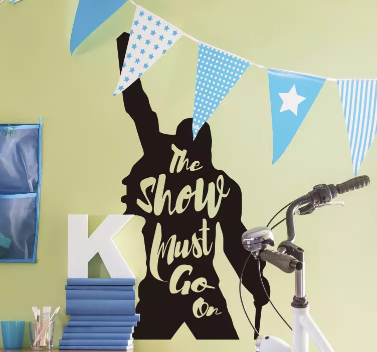 Sticker musicale Freddie Mercurie a mezzobusto - TenStickers