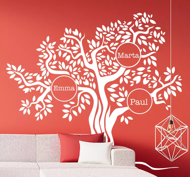 Adesivo progettazione dell'albero genealogico - TenStickers