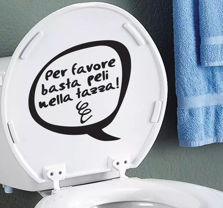 Sticker scritta tazza peli - TenStickers