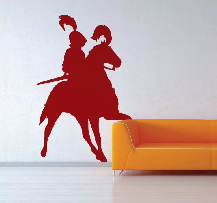 Sticker silhouette cavaliere - TenStickers
