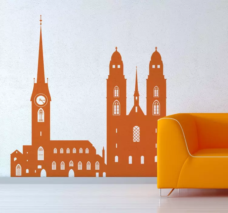 Sticker silhouette Zurigo - TenStickers