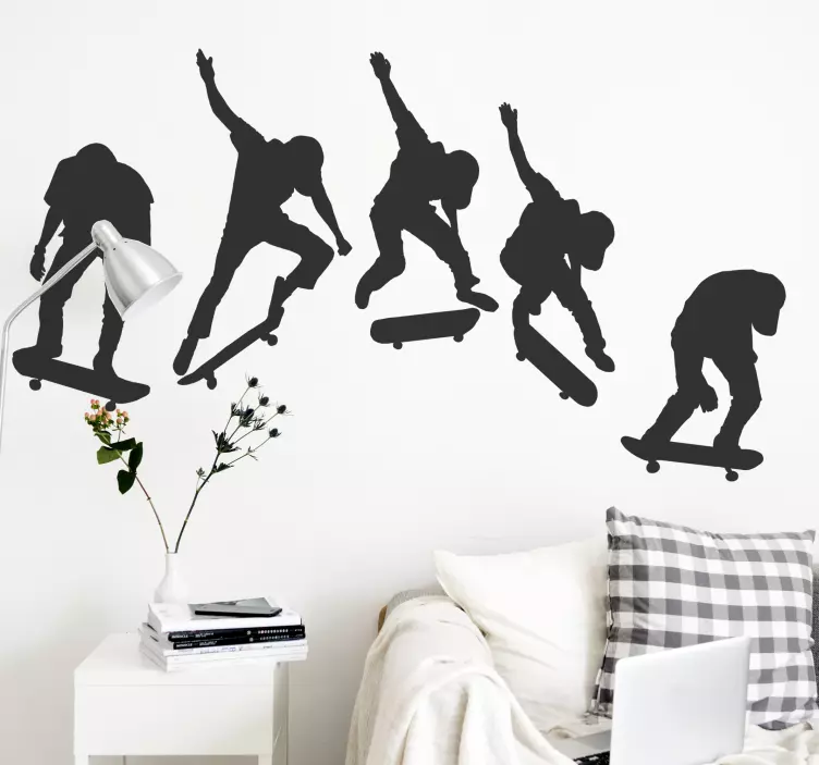 Adesivo sportivo con evoluzione skater - TenStickers