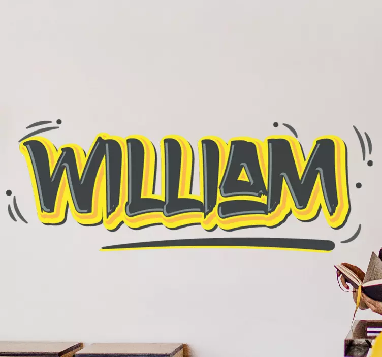 Adesivo stile graffito con nome personalizzato - TenStickers