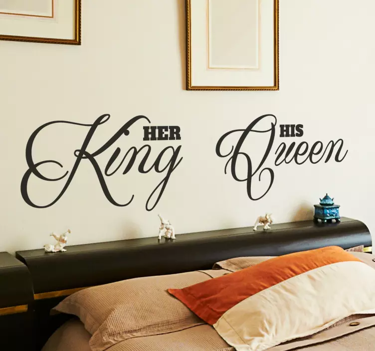 Sticker testiera King e Queen - TenStickers