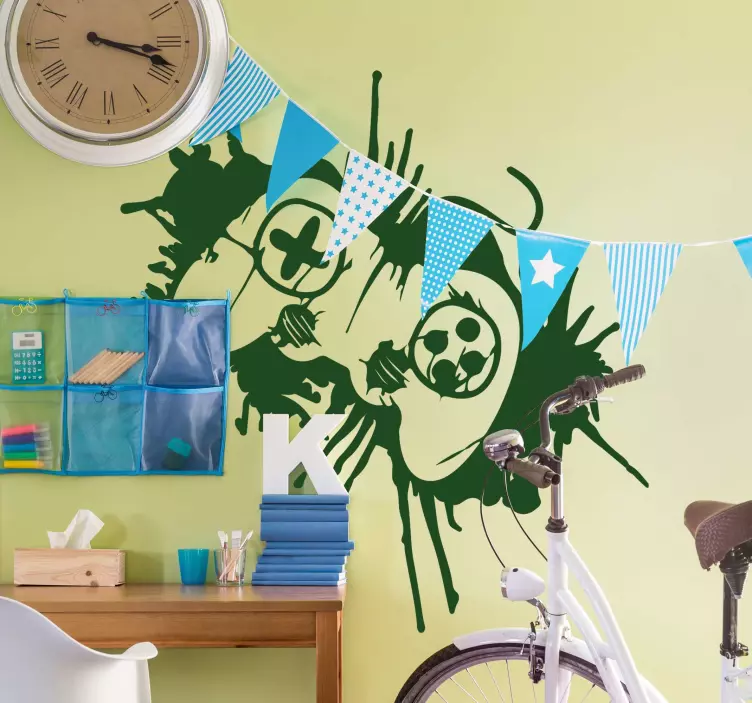 Adesivo videogioco Controller di gioco in stile urbano - TenStickers