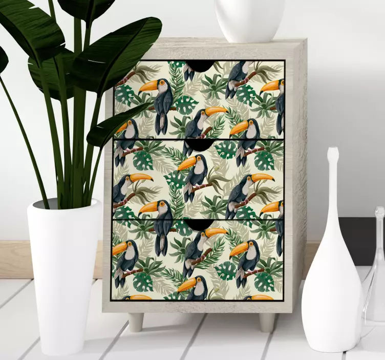 Carta adesiva per mobili giungla - TenStickers