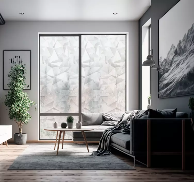 Pellicola per vetro geometrico effetto 3D - TenStickers