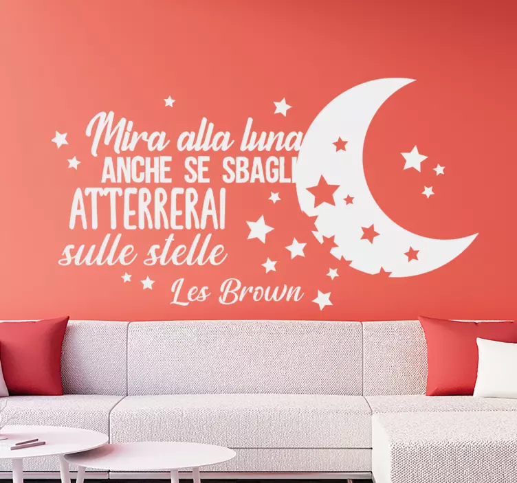 Adesivo citazione motivazionale stelle - TenStickers