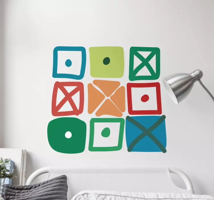 Stickers decorativi scaffali quadrati - TenStickers