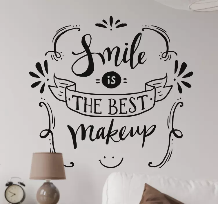 stickers frasi carine the best makeup - TenStickers