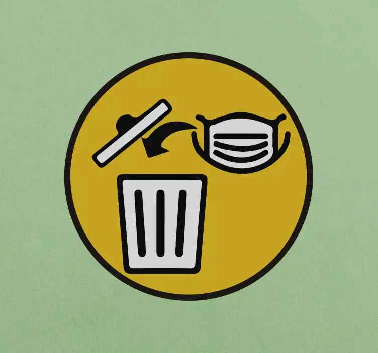 Adesivo gettare la mascherina - TenStickers
