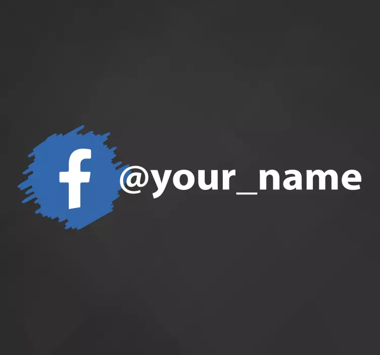 Adesivo per vetrina logo di Facebook personalizzato - TenStickers