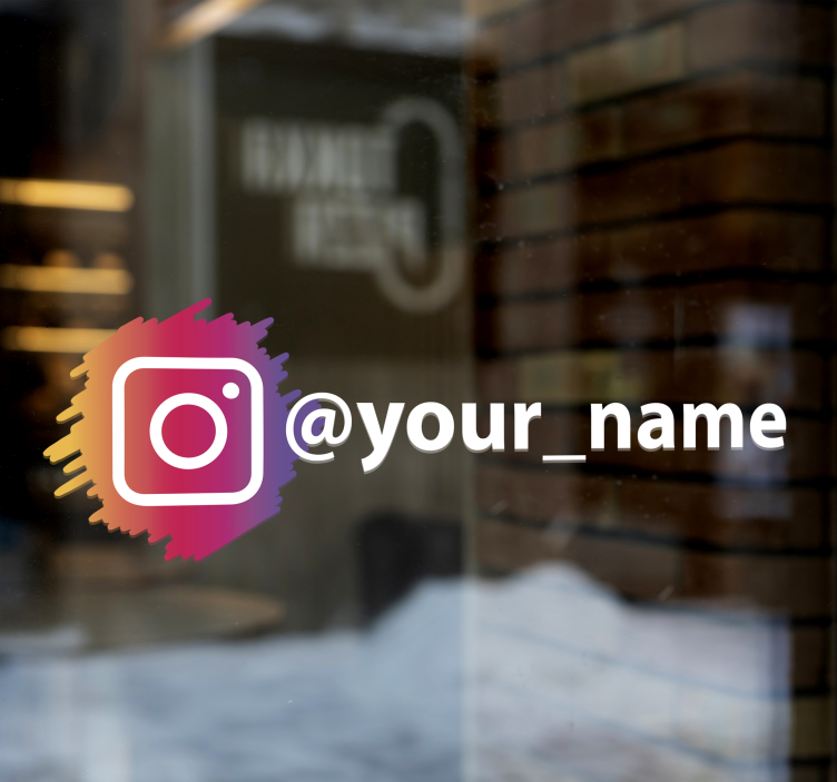 Adesivo per vetrina logo di Instagram personalizzato - TenStickers