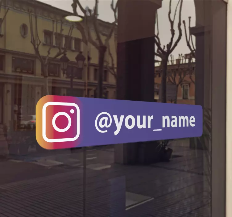 Adesivo Logo instagram viola personalizzato - TenStickers
