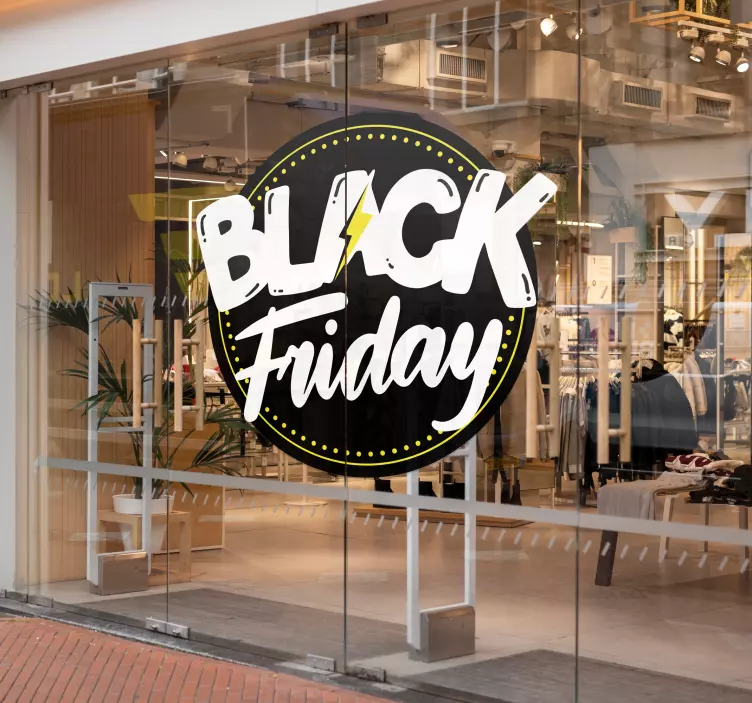 Vetrofania Black Friday Urbana Circolare - TenStickers