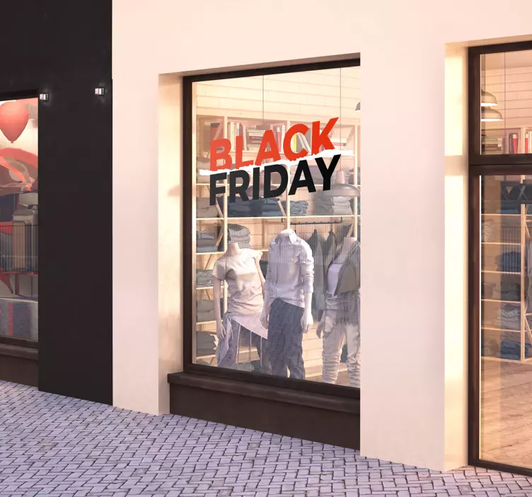 Vetrofania con scritto "Black Friday" - TenStickers