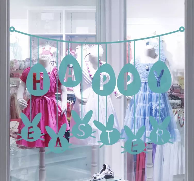 Vetrofania Happy Easter - TenStickers