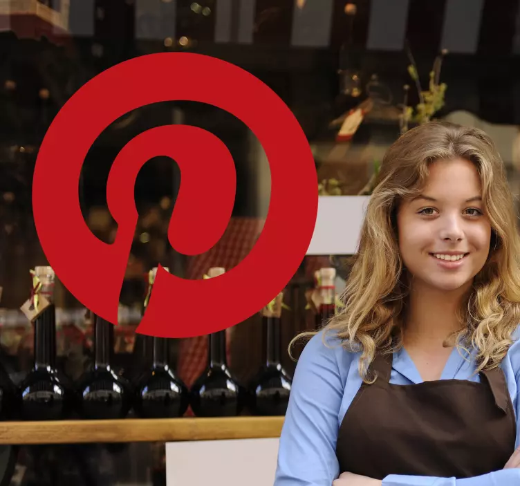 Vetrofania logo Pinterest - TenStickers