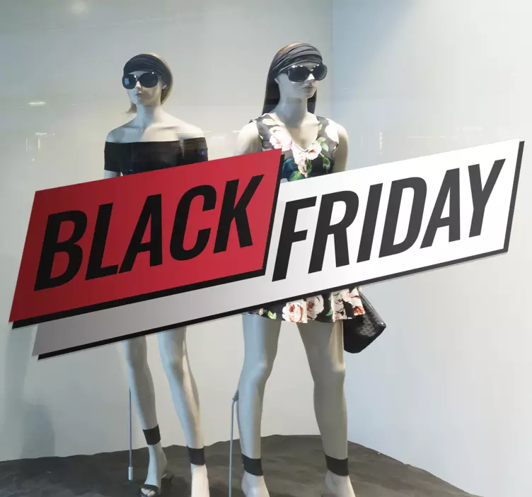 Vetrofania moderna scritta black friday - TenStickers
