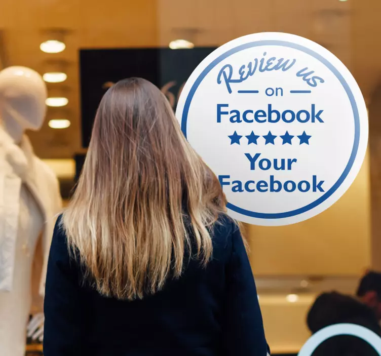 Adesivo per vetri con social facebook - TenStickers