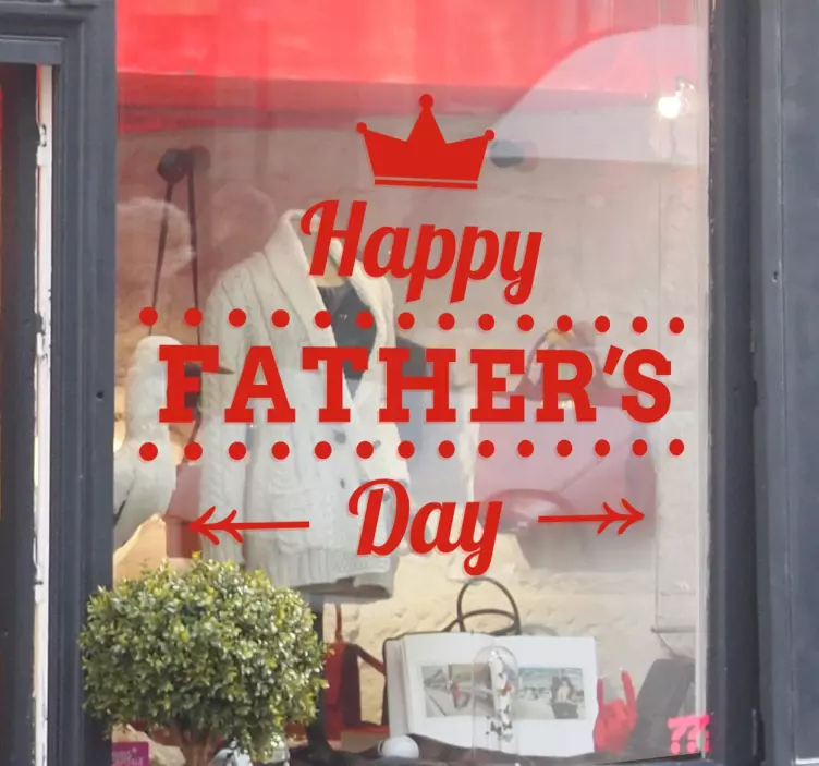 Vetrofania per vetrine happy father's day - TenStickers