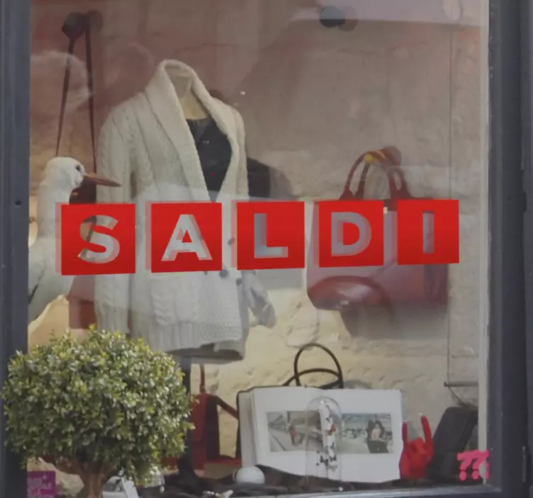 Vetrofania saldi lettere - TenStickers